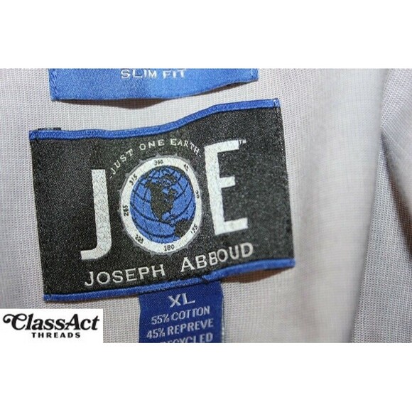 JOE Joseph Abboud Men's Slim Fit Dress Shirt Cotton Blend Blue Geometric Sz XL - Picture 5 of 6